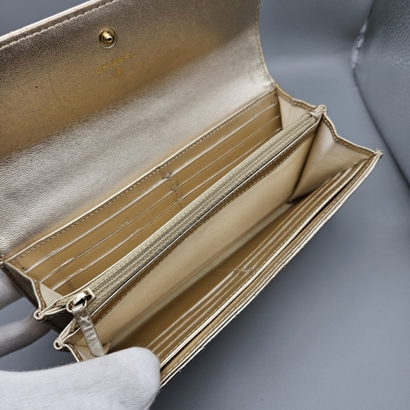 CHANEL Authentic Gold Flap Wallet/Clutch - Picture 6 of 16